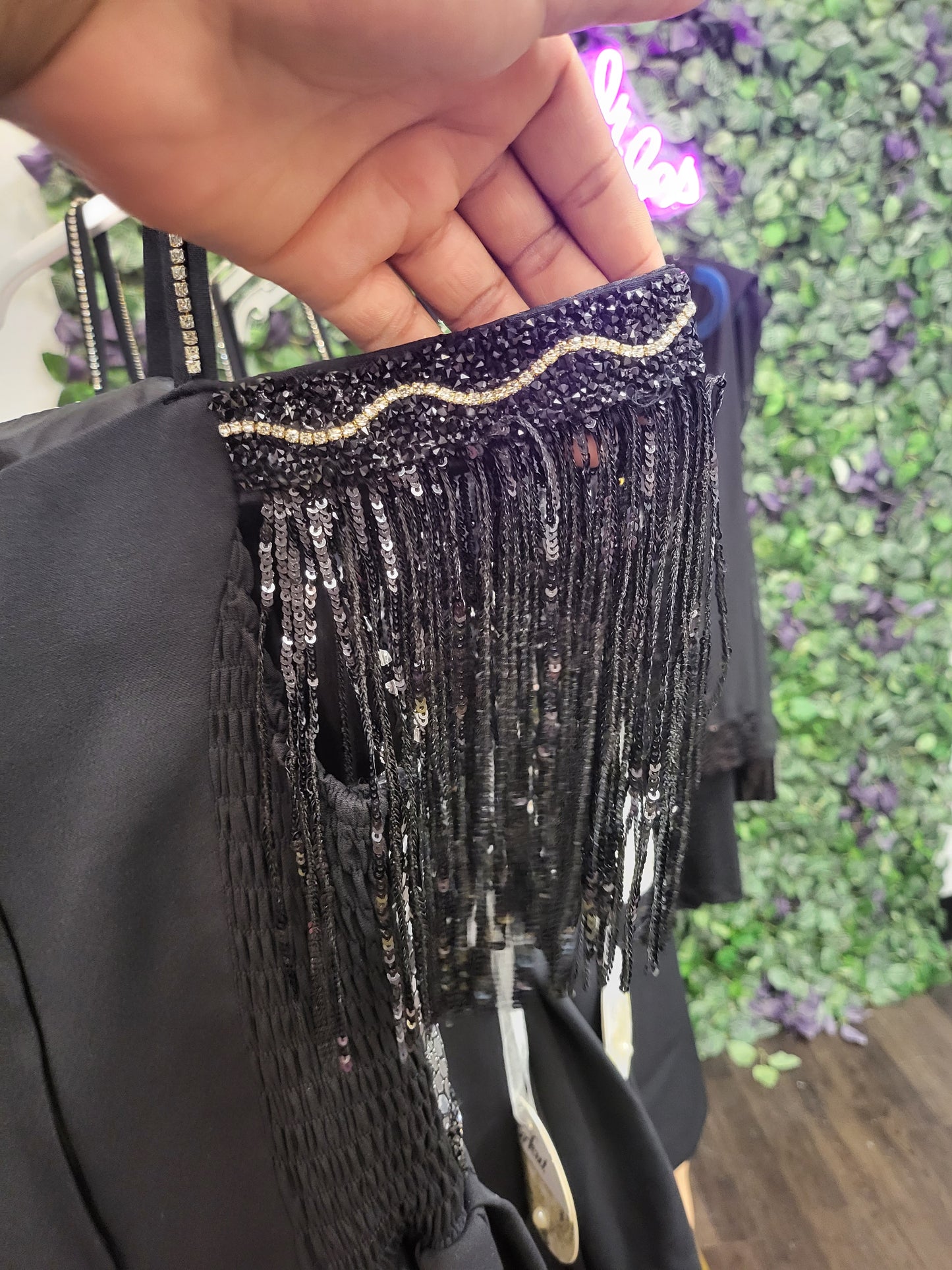 Paps Black Fringe Dress