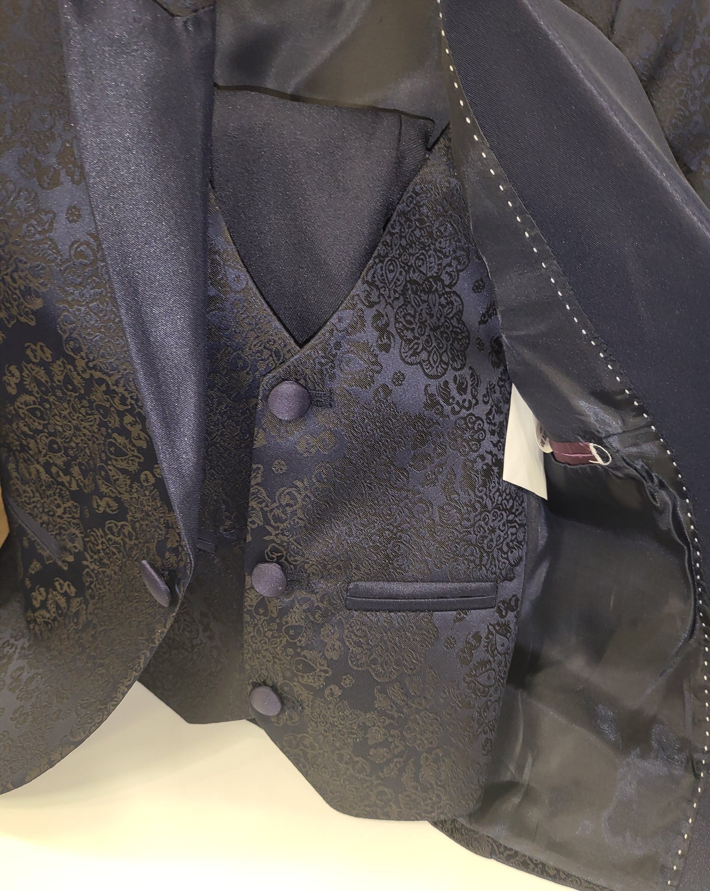 Blue Jacquard Suit