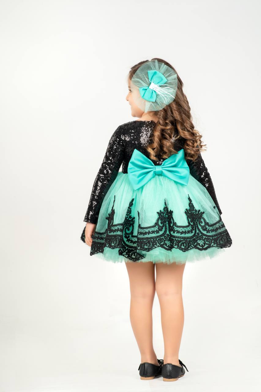 Black and Mint Green Dress