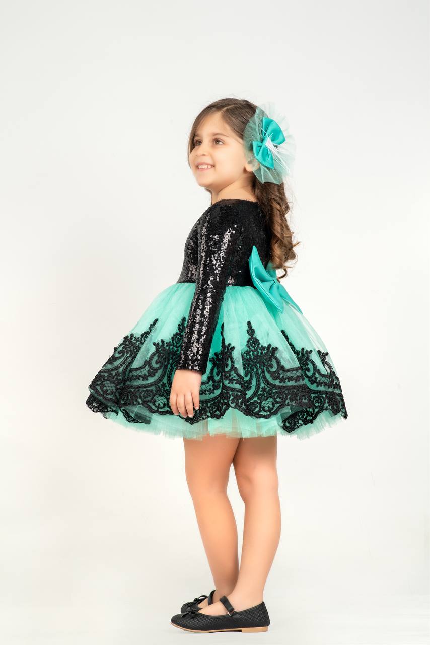 Black and Mint Green Dress