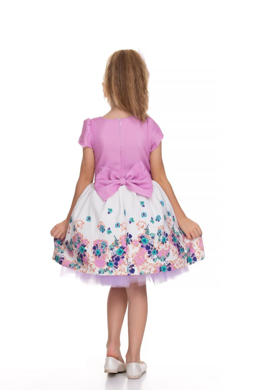 Lilac and White Flower Dress