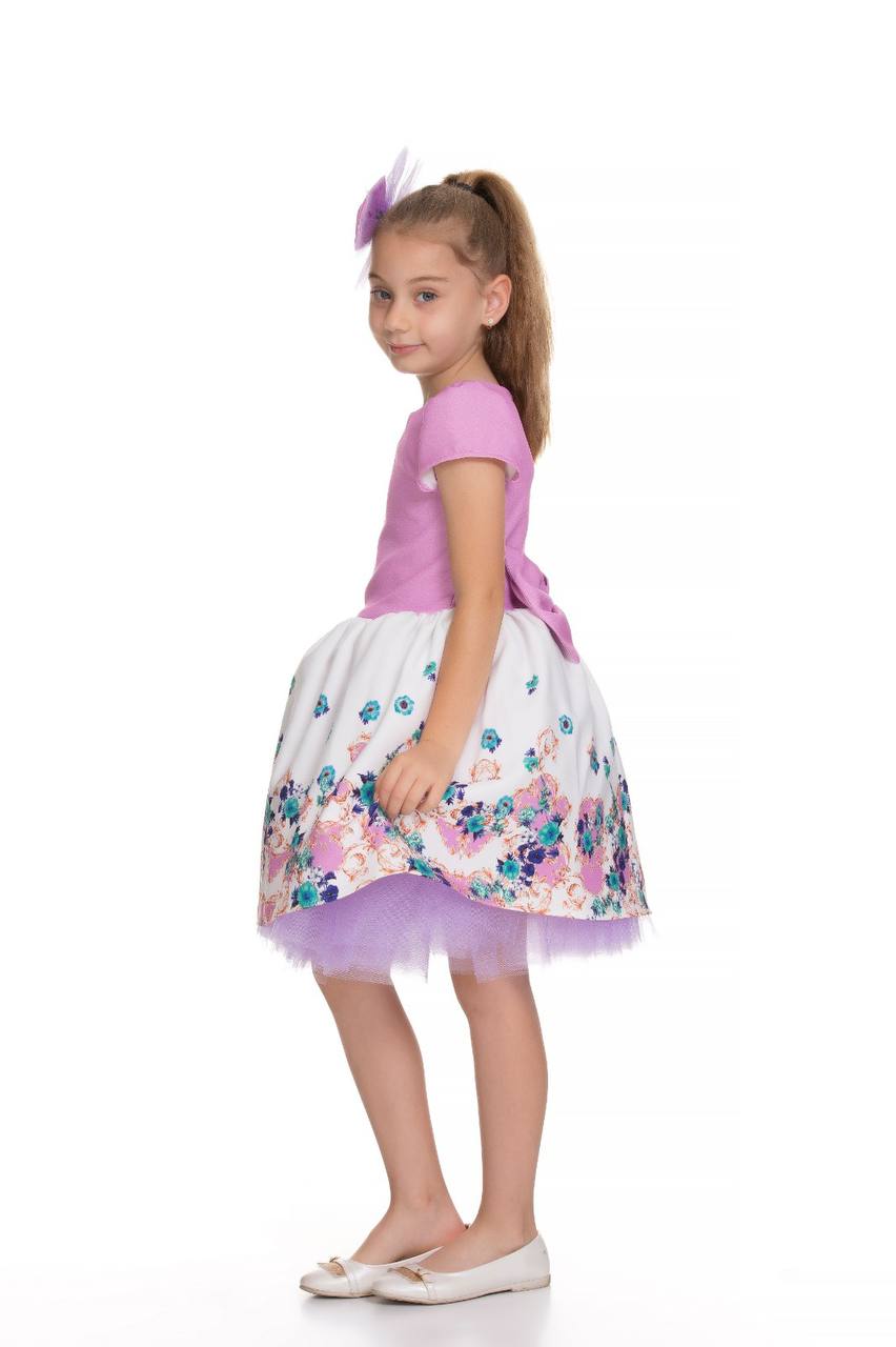 Lilac and White Flower Dress