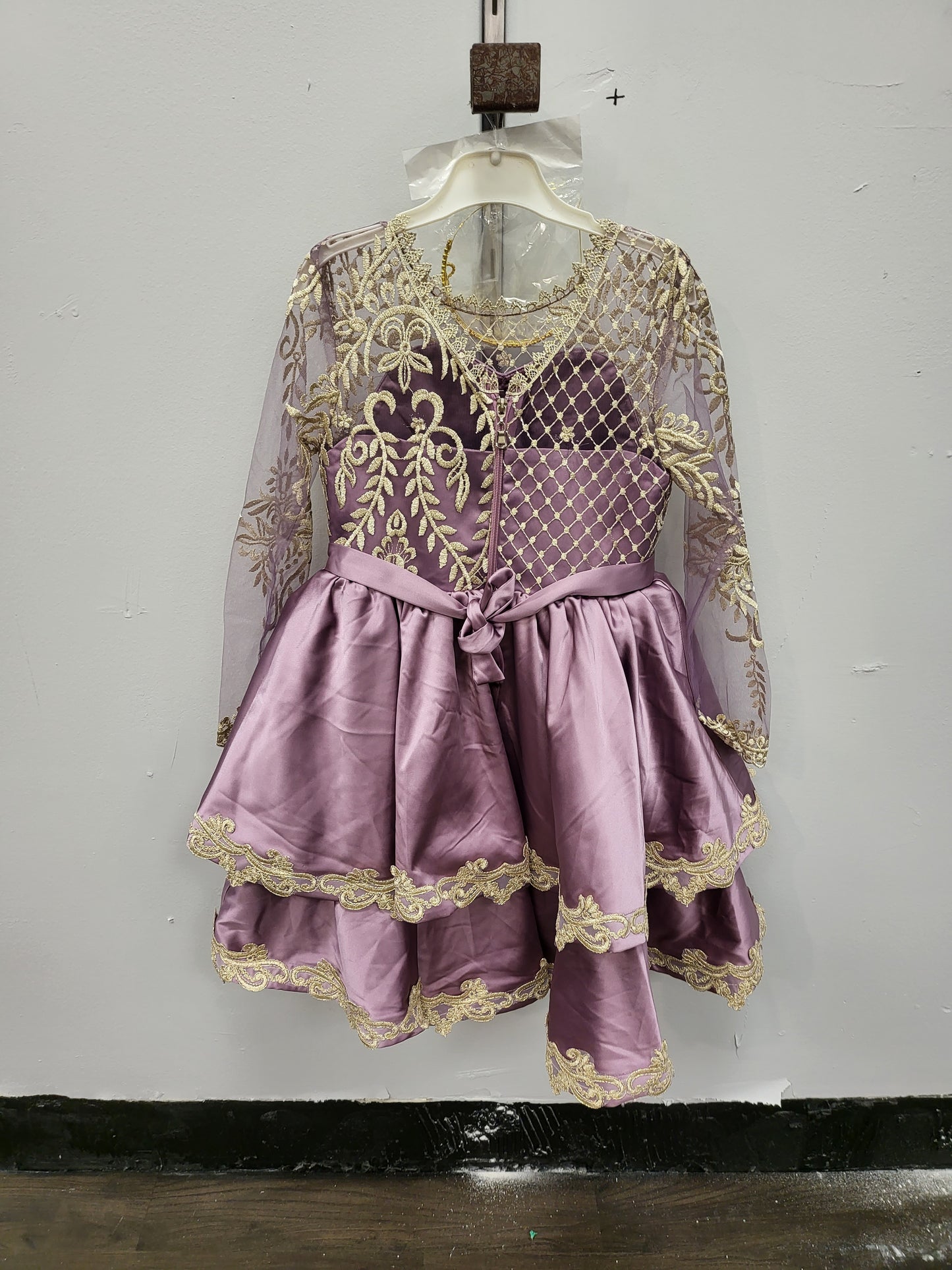 Hamada Tex Dress Lilac and Gold