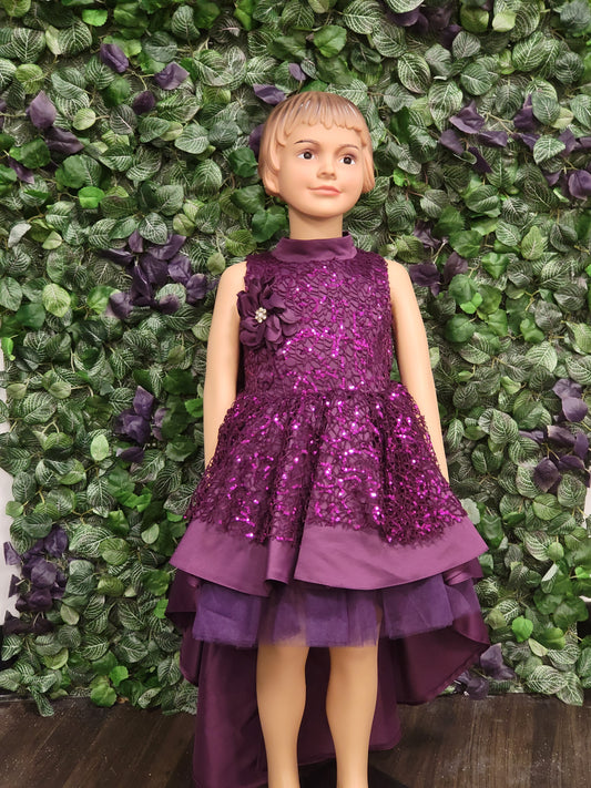 Purple Train Dress