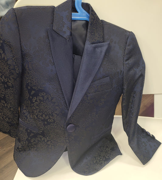 Blue Jacquard Suit