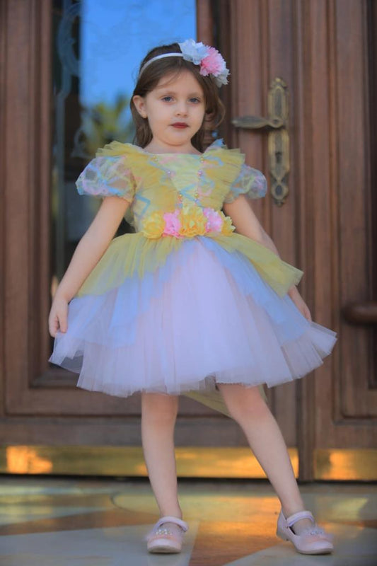 Miss Rain Yellow Tulle Dress