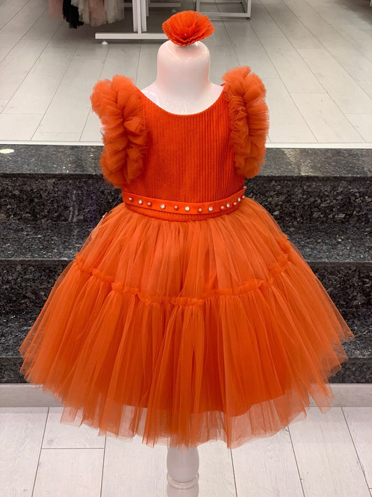 Orange Tulle Dress