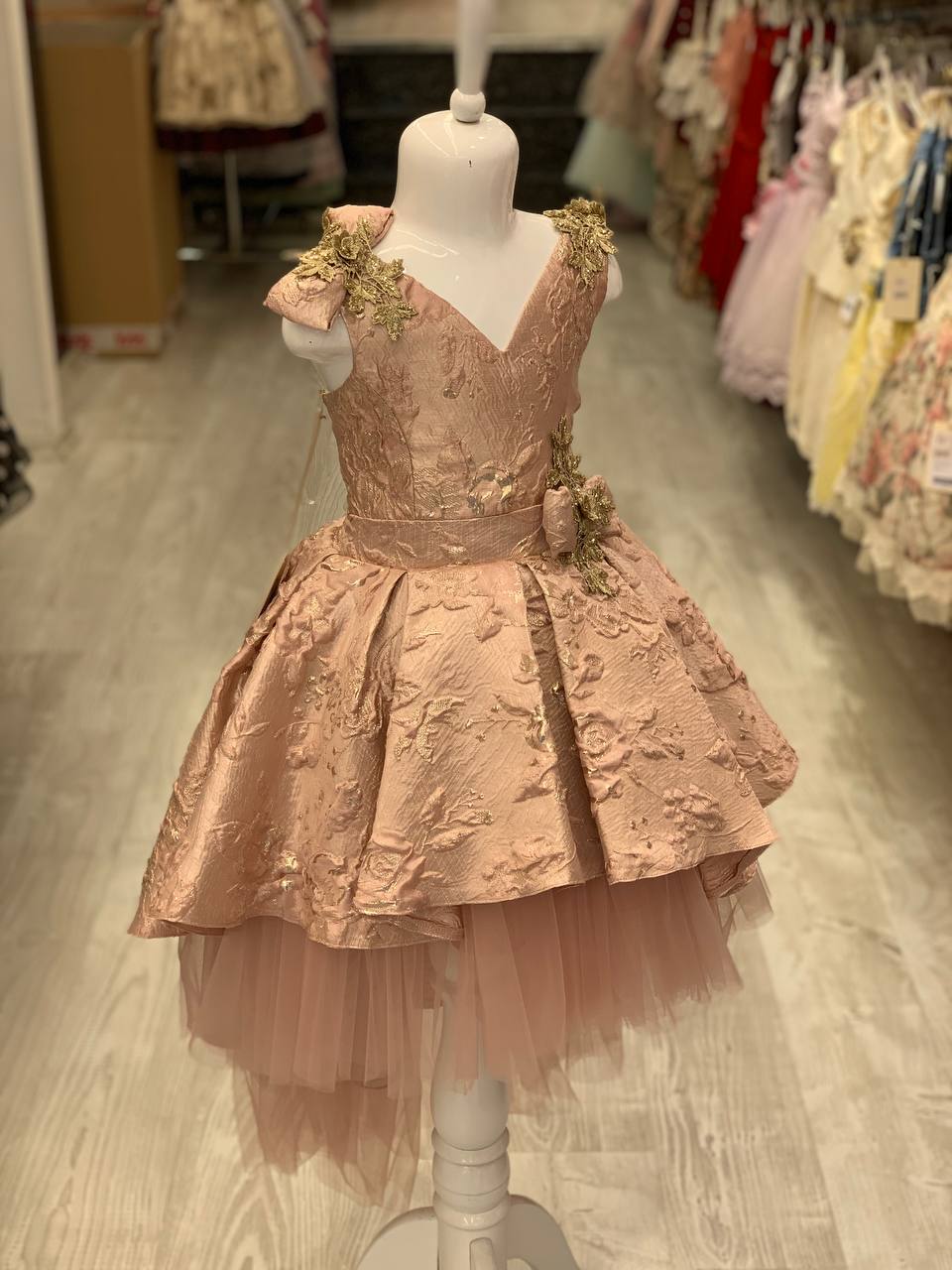 Brocade Train Dress