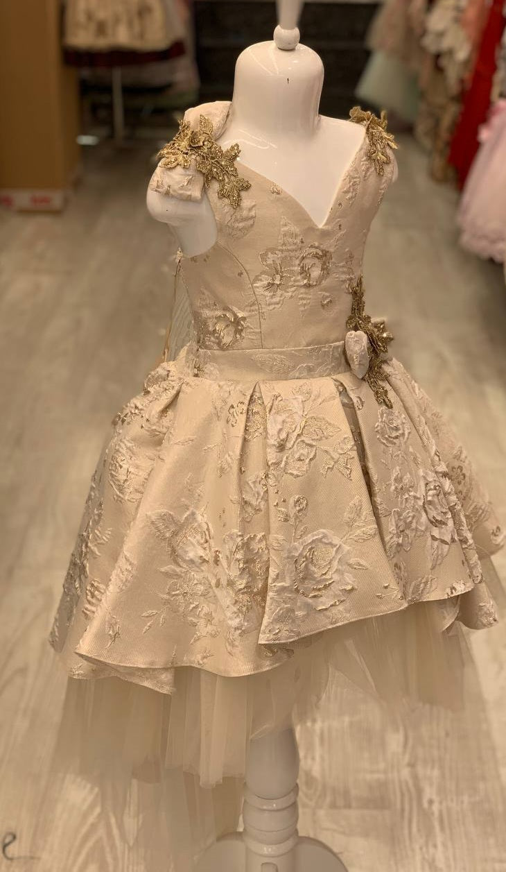 Brocade Train Dress