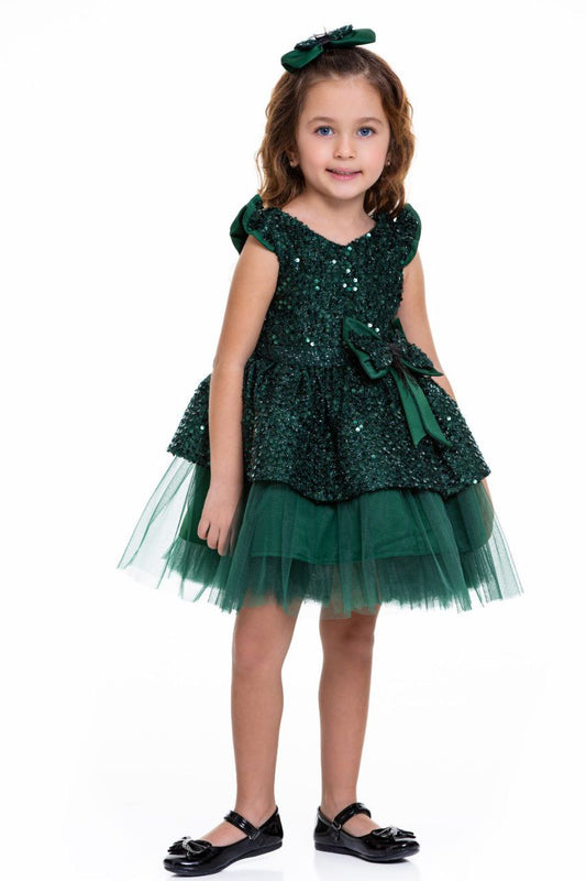 Green Sequence dress